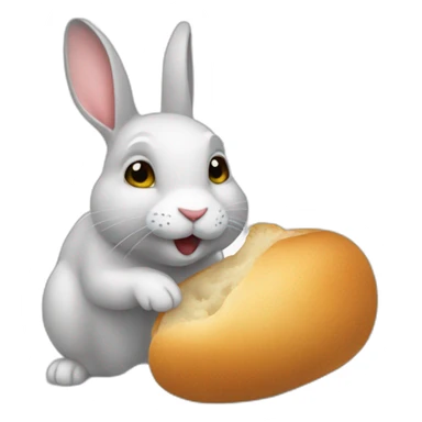Chat qui mange un lapin sticker