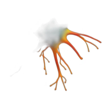 Color schematic of a neuron as an emoji sticker