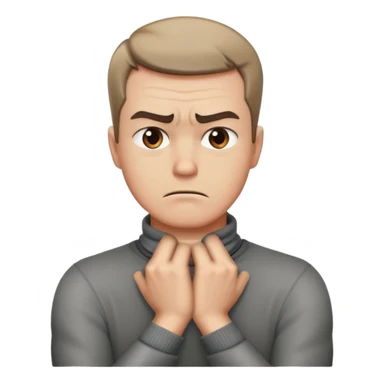 angry man with hands crossed over neck sticker