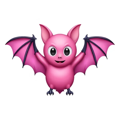 bat hallowen pink consept sticker