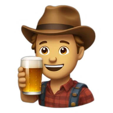 Freddy qui boit une bière sticker