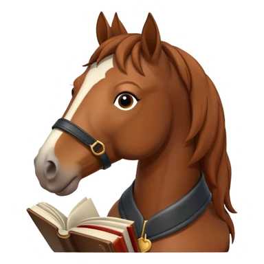 horse with book sticker