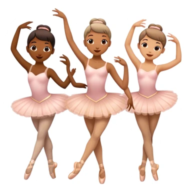 Three Ballerinas dancing. sticker