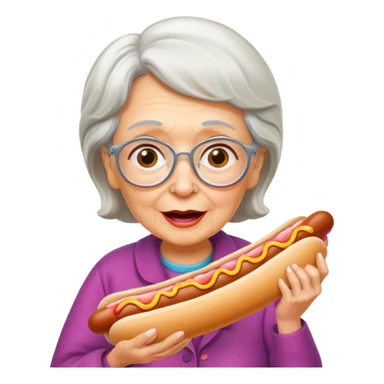 Grandma eating dog sticker