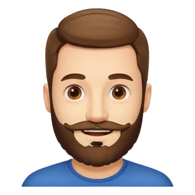 the man with a beard only on his chin sticker