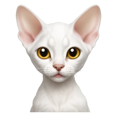 White devon rex kitten sticker