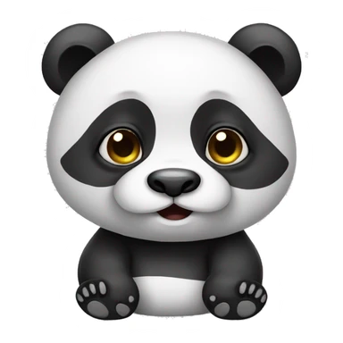 Shy panda sticker