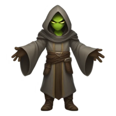 hooded jedi folding arms in world of warcraft sticker