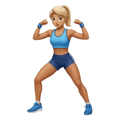 Woman doing 6 7 move sticker