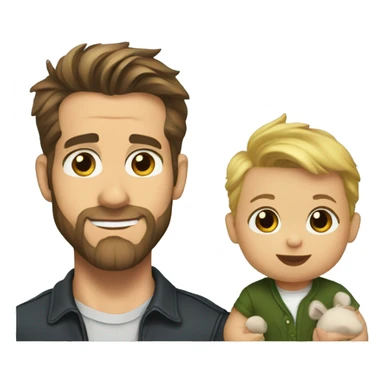 Ryan Reynolds and a baby sticker