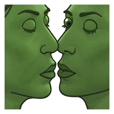 Kissing and missing you sticker