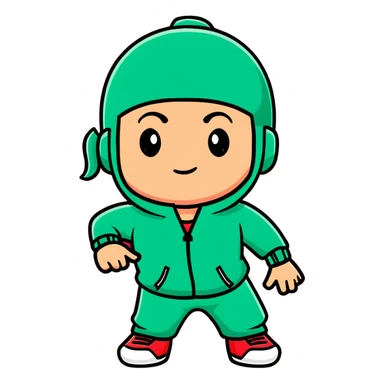 human player number 230 wearing green Squid Game tracksuit sticker