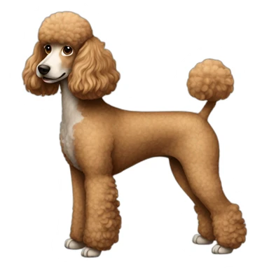 Dog Standart Poodle full body sticker
