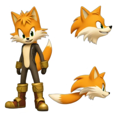 sonic with fox tail sticker