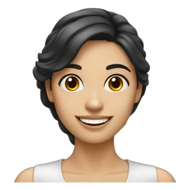 happy-women-with-dark-hair sticker