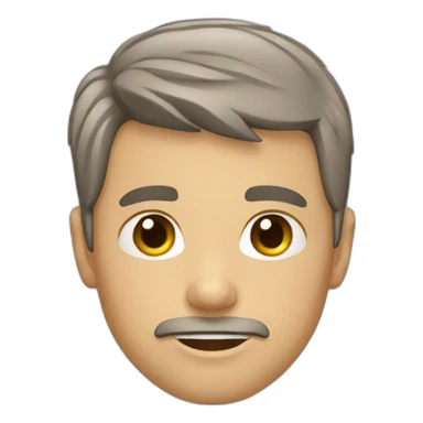Vector emoji male short hair sticker