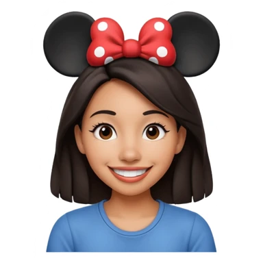 Me with Mickey Mouse ears in Disney world sticker