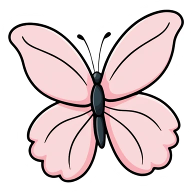 Light pink butterfly sticker