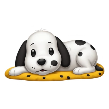 Snoopy acostado en el suelo  sticker