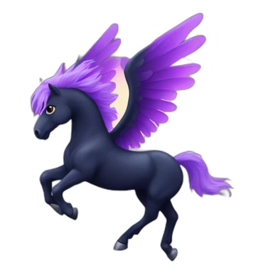 space dark flying horse sticker