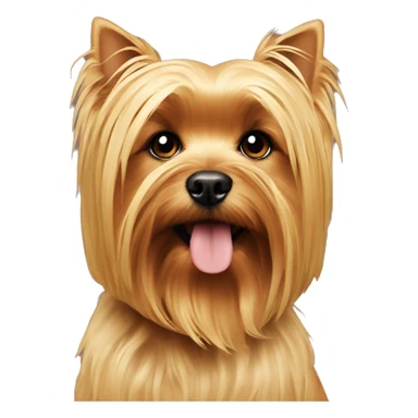 Golden Yorkshire Terrier with girlfriend sticker