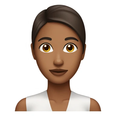 Brunette girl with tan skin wearing skincare mask sticker