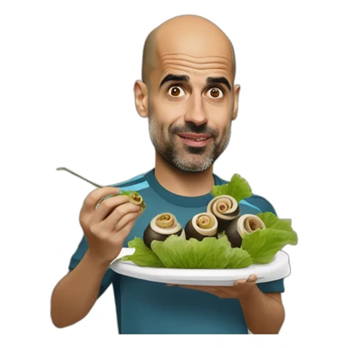 Pep guardiola eating snails sticker