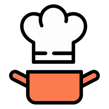 chef's hat and cooking pot sticker