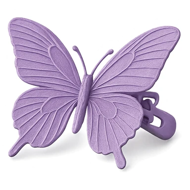 purple butterfly hair clip sticker