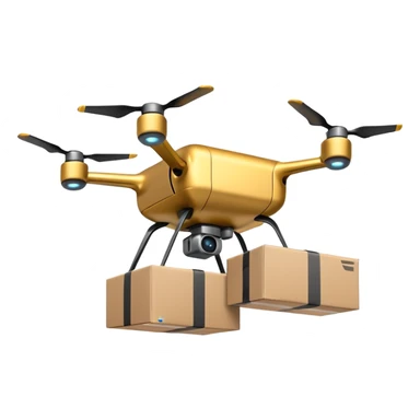 Automated drones deliver packages swiftly above streets sticker