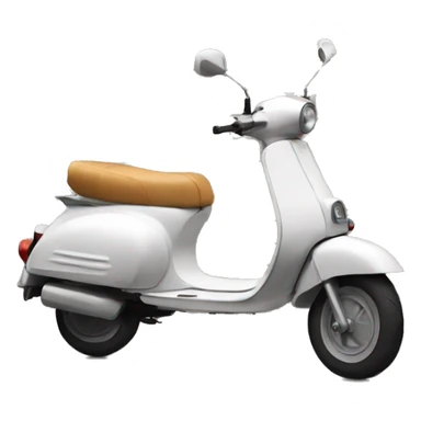 a scooter in front of a brick wall sticker