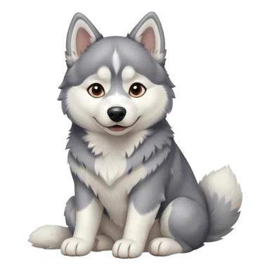 dog full image husky sitting sticker