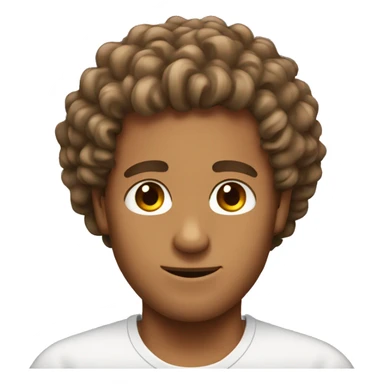 Tanned men curly hair sticker