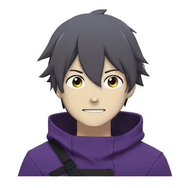 Fūjin in the anime world trigger in purple version sticker