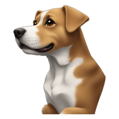 Chien sur un avion sticker