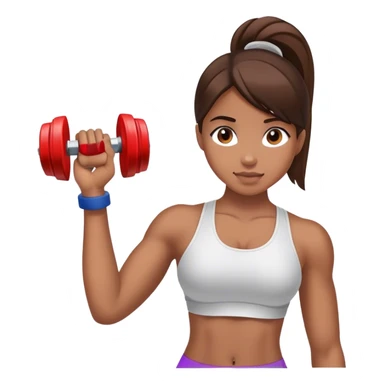 Gym dumbbell girl sticker