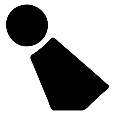 Minimal spotlight logo: small circular fixture on the upper left emitting a single filled wedge of light angled 15 degrees downward, monoline outline for the fixture, filled beam in solid emerald green, white 1-to-1 canvas, clean vector design, no text, no background clutter
 sticker