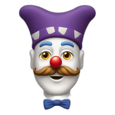 Jewish religious clown minimalistic sticker