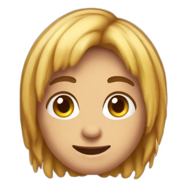 criar uma loirinha de cabelo liso, usando fone de ouvido sticker