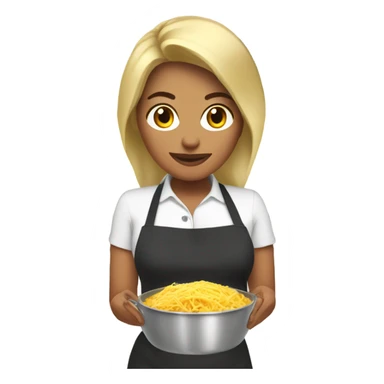 Mexican mom with blonde hair cooking sticker