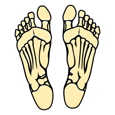 skeleton foot, bones of human foot, anatomical foot bones sticker