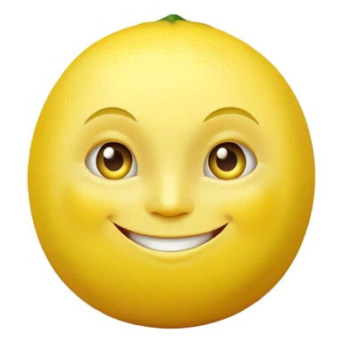 The juicy lemon is smiling sticker