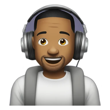 Will smith listening music sticker