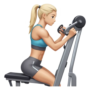 side-view triceps-machine exercise sticker