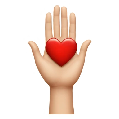 hands heart with red heart in the middle  sticker