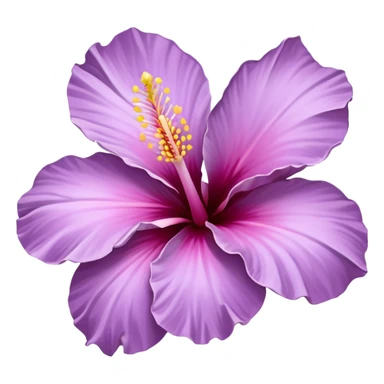 single lilac hibiscus blossom facing left in png form  sticker