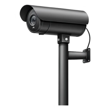 5 CCTV cameras together on pole large cameras  sticker