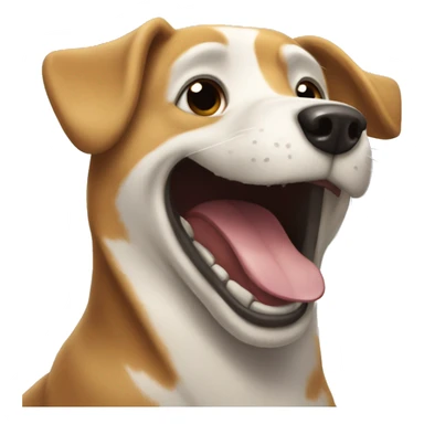 happy dog singing sticker