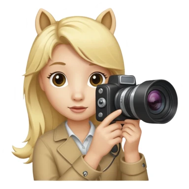 pony blonde taking photo sticker