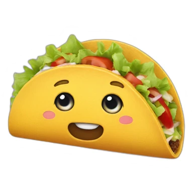 a taco eating a taco sticker